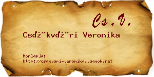 Csákvári Veronika névjegykártya
