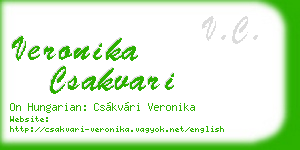 veronika csakvari business card
